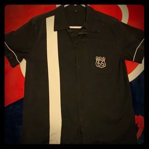 Vintage "Route 66" bowler shirt